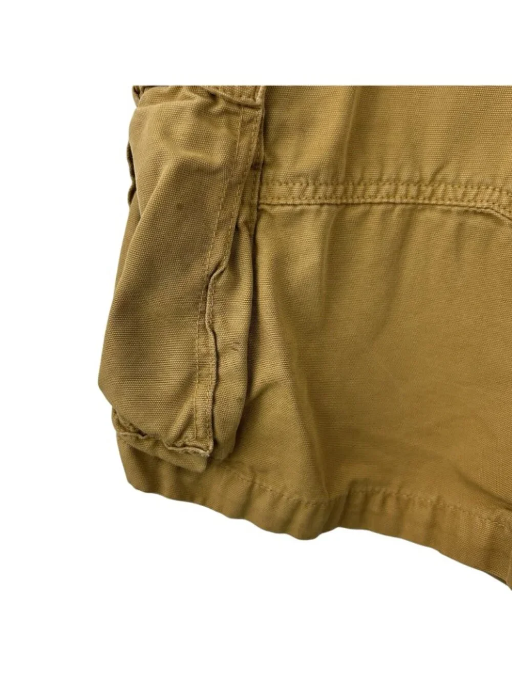 VTG The North Face Cotton Ripstop Cargo Shorts Men's 36R  Gold Hiking Camping